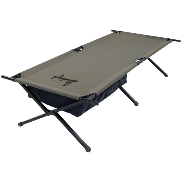 Covered shop camping cot